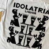 'IDOLATRIA LIQUOUR' WHITE HEAVYWEIGHT T-SHIRT