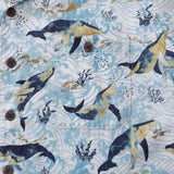 Tencel Hawaiian Shirt For Men Pisces Oceanic Camp Collar Shirt