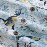 Tencel Hawaiian Shirt For Men Pisces Oceanic Camp Collar Shirt