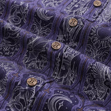 Men's Hawaiian Shirt Capricorn Print Tencelâ„¢ Button-down Short Sleeve Aloha Shirt