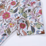 Women's Hawaiian Shirt Chintz Spring Colors Print By Christina Brimage Cotton Button-up Short Sleeve