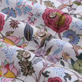 Women's Hawaiian Shirt Chintz Spring Colors Print By Christina Brimage Cotton Button-up Short Sleeve