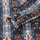 Men's Vintage Hawaiian Shirt Blue Horizon Cotton Button-down Long Sleeve Aloha Shirt Blue Horizon By Sara