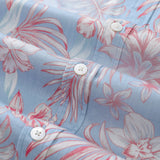 Hawaiian Shirt For Men Purple And Pink Tropical Floral Short-Sleeve Shirt Tencelâ„¢ Dream Time