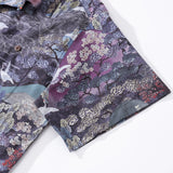 1950s Vintage Hawaiian Shirt For Men Freedom's Dance Shirt Camp Collar 100% Cotton