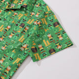 Hawaiian Shirt For Men Lucky Symbol By Samantha O' Malley Shirt Camp Collar 100% Cotton