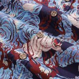 Men's Hawaiian Shirt The Staredown Print Cotton Button-down Short Sleeve Aloha Shirt