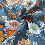 Women's Hawaiian Shirt 60's Floral Print By Samantha O' Malley Print Cotton Button-up Short Sleeve 60's Floral By Samantha O' Malley