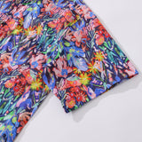 1930s Hawaiian Shirt For Men Floral Canvas Cotton Button-down Short Sleeve Camp Shirt Floral Canvas By Maria Montiel