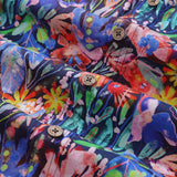 1930s Hawaiian Shirt For Men Floral Canvas Cotton Button-down Short Sleeve Camp Shirt Floral Canvas By Maria Montiel