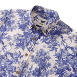 Men's Hawaiian Shirt Rural Scenery Print Cotton Button-down Long Sleeve Aloha Shirt