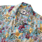 Hawaiian Shirt For Men Retro Blooms Print Shirt Camp Collar 100% Cotton