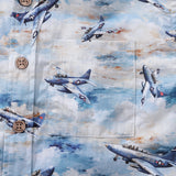 Children's Hawaiian Shirt Sky's the Limit Print Cotton Button-down Short Sleeve