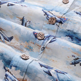 Children's Hawaiian Shirt Sky's the Limit Print Cotton Button-down Short Sleeve