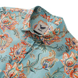Women's Hawaiian Shirt Tree of Life By Brooklyn Bees Design Studio Print Cotton Button-up Short Sleeve