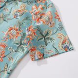 Women's Hawaiian Shirt Tree of Life By Brooklyn Bees Design Studio Print Cotton Button-up Short Sleeve