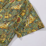 Men's Hawaiian Shirt Taurus Print Tencelâ„¢ Button-down Short Sleeve Aloha Shirt