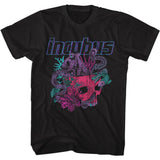 Incubus - Logo And Octopus Skull - American Classics - Solid Black Adult Short Sleeve T-Shirt
