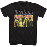 Incubus - Swirl Background - American Classics - Solid Black Adult Short Sleeve T-Shirt
