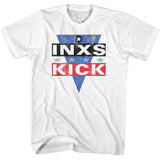 Inxs - Kick Logo - American Classics - Solid White Adult Short Sleeve T-Shirt
