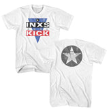Inxs - Kick Off Tour - American Classics - Solid White Adult Short Sleeve T-Shirt