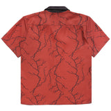SHIPPUDEN ITACHI THUNDER BUTTON UP SHIRT (MAROON)