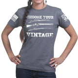 Choose Your Vintage Ladies T-shirt Style001