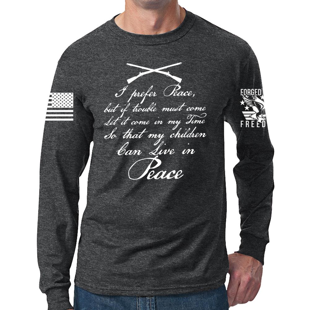 I Prefer Peace Long Sleeve T-shirt Style001