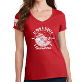 I Run a Tight Shipwreck Ladies V-Neck T-shirt Style001