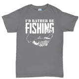 I'd Rather Be Fishing Men's T-shirt Style001