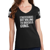 Ladies Introverted V-Neck T-shirt