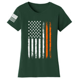 Irish American Flag Ladies T-shirt