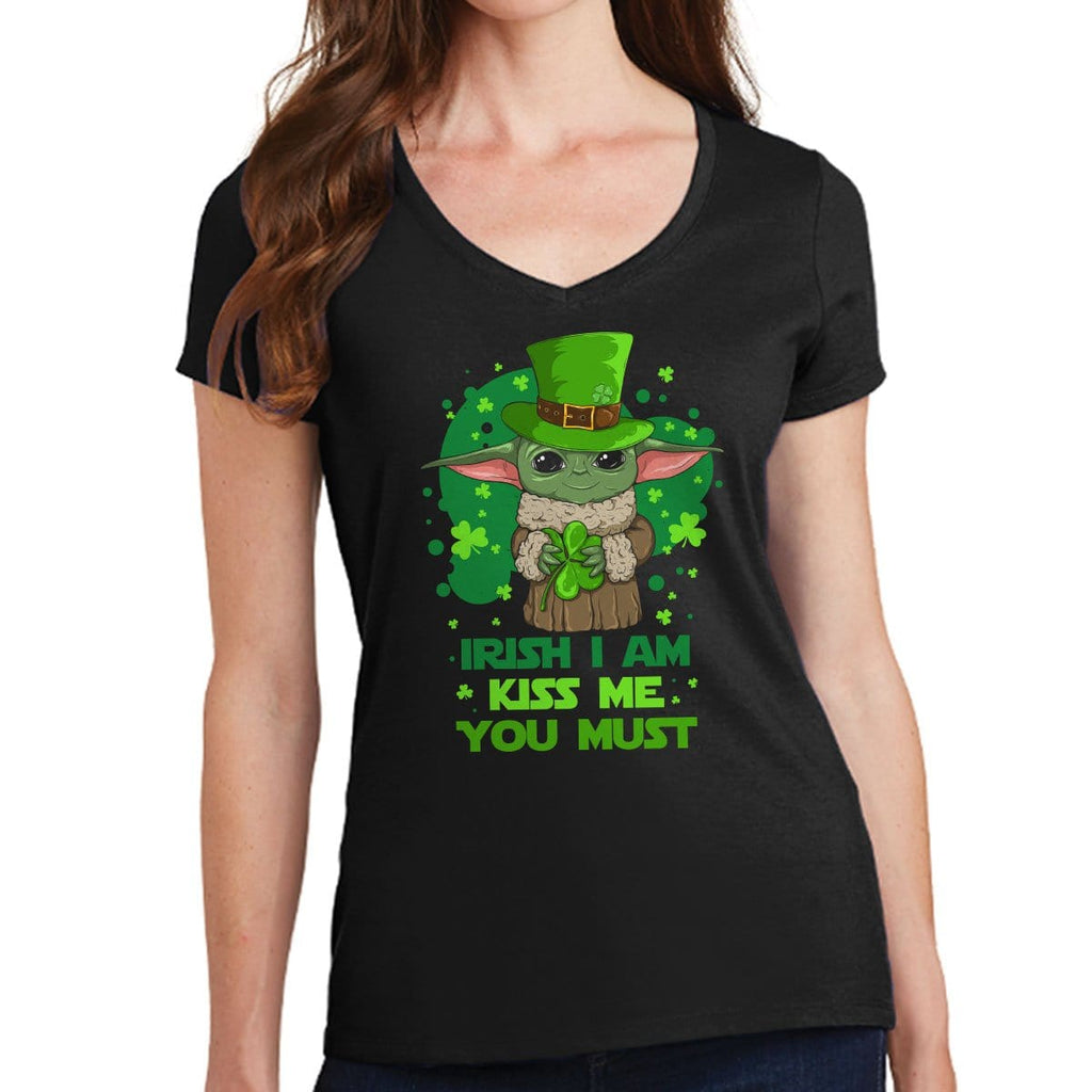 Irish I am Ladies V-Neck T-shirt Style001