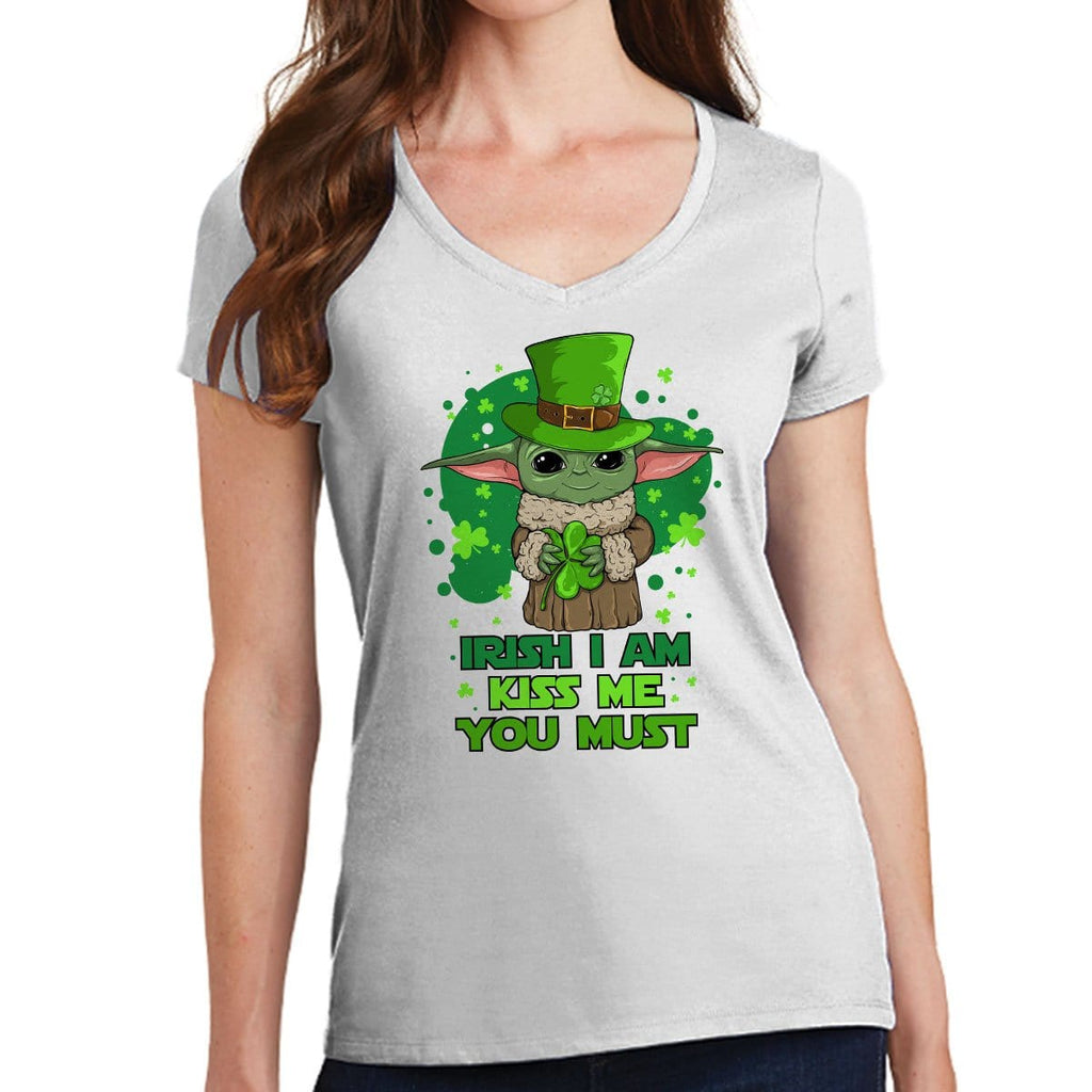 Irish I am Ladies V-Neck T-shirt Style001