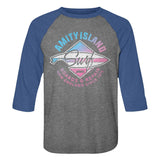 Jaws - Amity Island Reef - 3/4 Sleeve - Heather - Adult - Raglan Shirt
