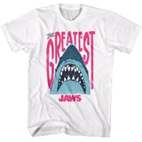 Jaws - The Greatest - American Classics - Solid White Adult Short Sleeve T-Shirt