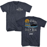 Jaws - Orca Charters Illustrated - Front and Back Print Heather Adult T-Shirt