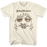John Denver - Landscape Glasses - American Classics - Solid Off-White Adult Short Sleeve T-Shirt