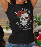Premium La Jefa Is Grilling Ladie's Cut OG Relaxed T-Shirt