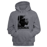 Jimi Hendrix - Vintage Face - Long Sleeve - Heather - Adult - Hoodie
