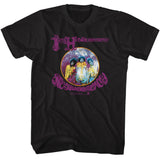 Jimi Hendrix - Experienced Circle - American Classics - Solid Black Adult Short Sleeve T-Shirt