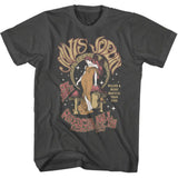 Janis Joplin - Fairy And Moon - American Classics - Solid Gray Adult Short Sleeve T-Shirt