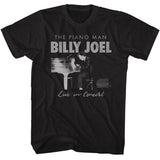 Billy Joel - Monocolor - American Classics - Solid Black Adult Short Sleeve T-Shirt