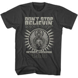 Journey Detroit American Classics Smoke Gray Solid Adult Short Sleeve T-Shirt