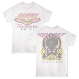 Journey - Frontiers World Tour  - American Classics - White 2-Sided Print Adult Short Sleeve T-Shirt