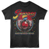 Journey - 1983 World Tour - American Classics - Gray Front Print Adult Short Sleeve T-Shirt