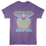 Journey - Departure World Tour - American Classics - Purple Front Print Heather Adult Short Sleeve T-Shirt