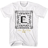 John Wick - Continental NYC Square - American Classics - Solid White Adult Short Sleeve T-Shirt