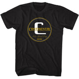 John Wick - Continental Duotone Circle - American Classics - Solid Black Adult Short Sleeve T-Shirt