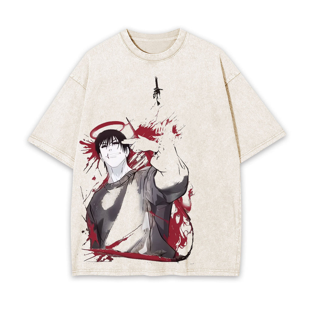 JUJUTSU KAISEN VINTAGE WASHED TEE-[FRONT]